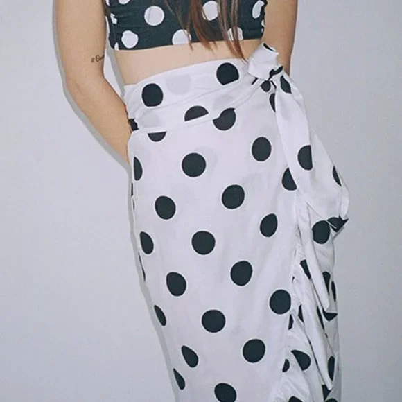 MARA HOFFMAN Eavan Polka Dot Ruffle-Hem Skirt - Picture 6 of 8